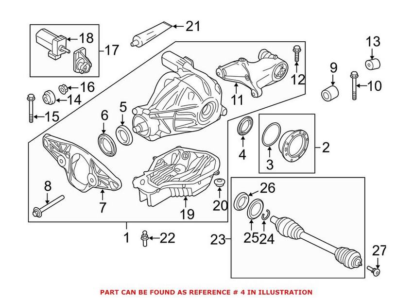 BMW Axle Seal - Rear 33137596788